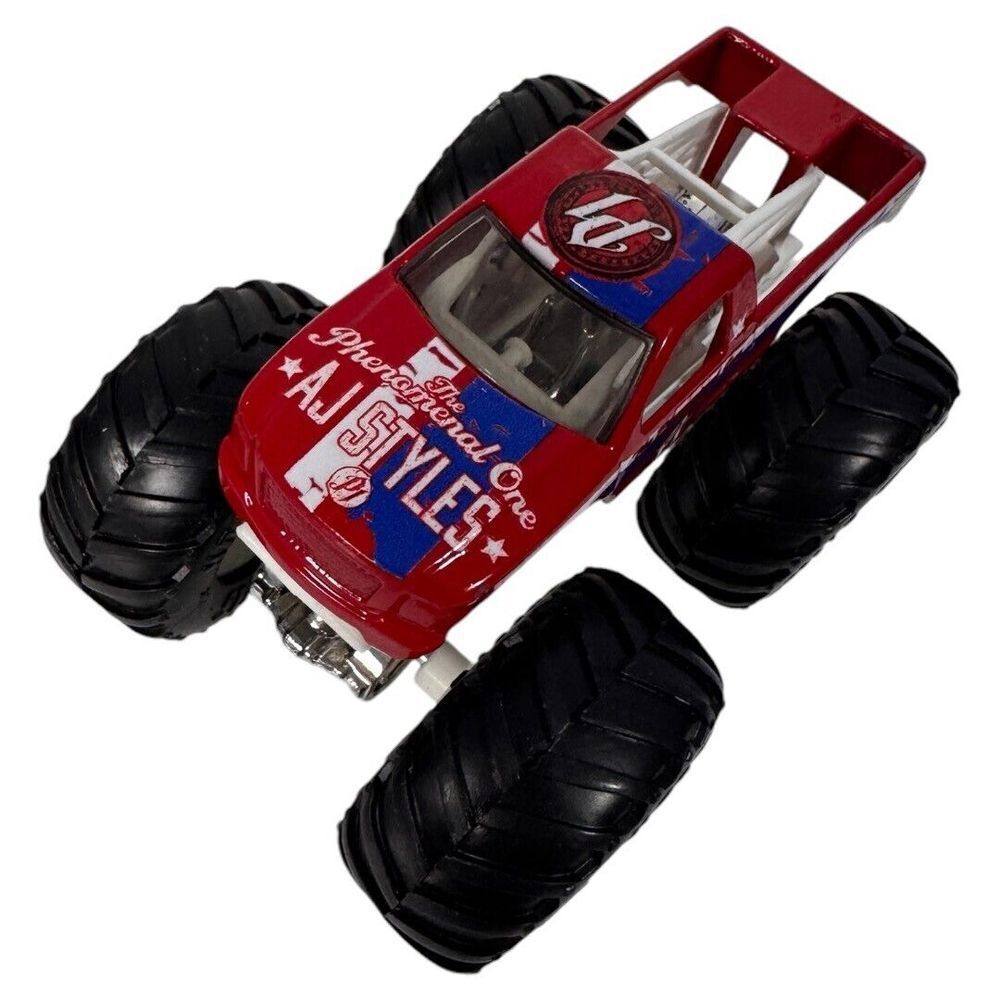 2019 Hot Wheels Monster Trucks Giant Wheels1:64 WWE 4/10 AJ STYLES Wrestling